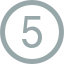 number-five-in-circular-button