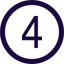 number-four-in-circular-button